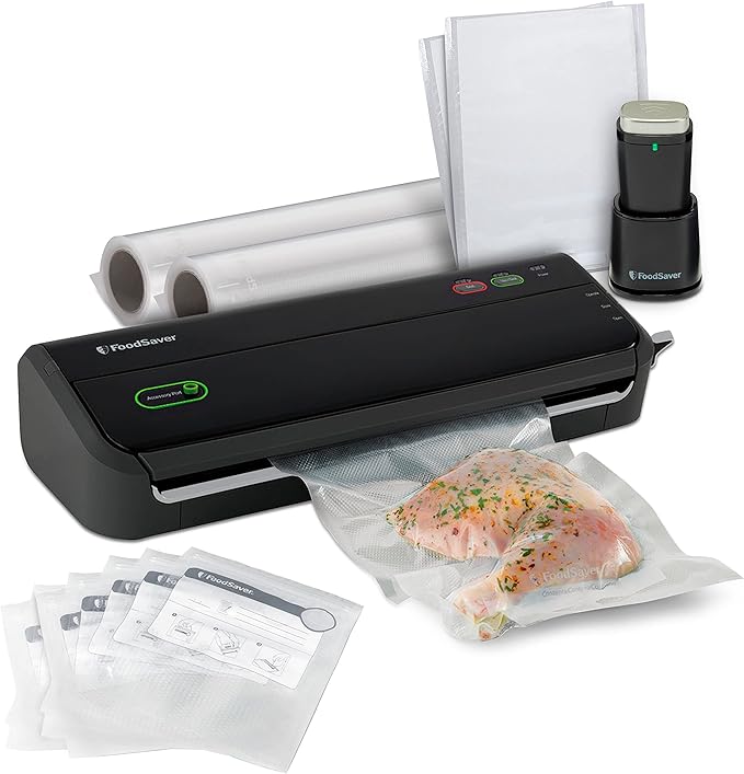 FoodSaver Vacuum Sealing Machine Starter Kit with Vacuum Seal Storage
