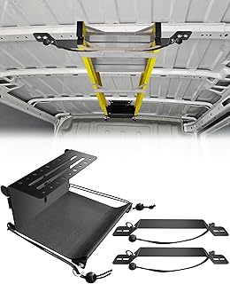 Universal Van Interior Ladder Storage Holder, Adjustable Internal Ladder Rack Fit for Van/Trailer/Truck Roof,