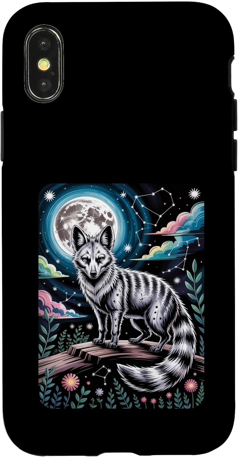 Mystical Striped Fox Full Moon Celestial Case for iPhone 11 Pro Max image 5