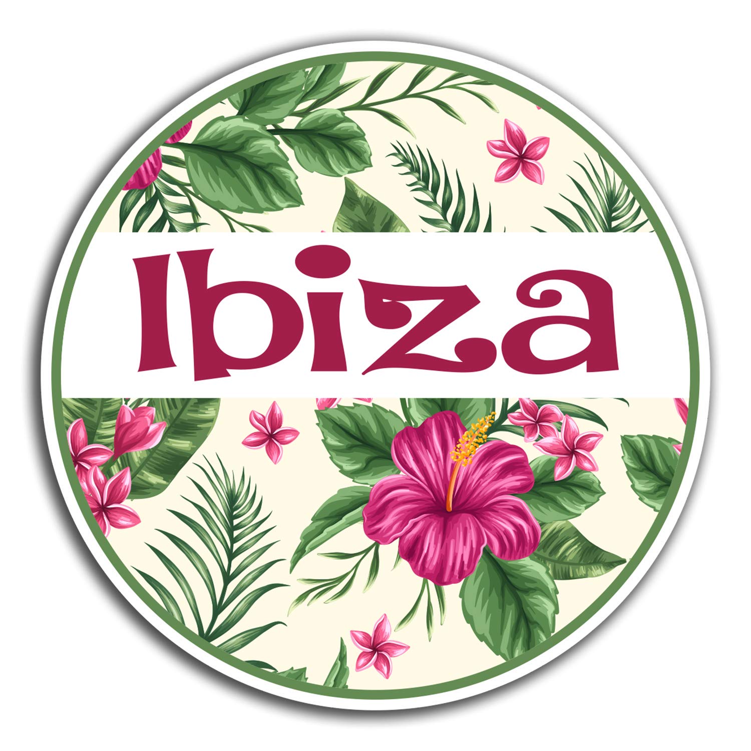 Destination Vinyl Ltd Multi 2 X 10Cm Ibiza Spain Vinyl Stickers - Travel Fun Sticker Laptop Luggage #32799 (10Cm Wide)
