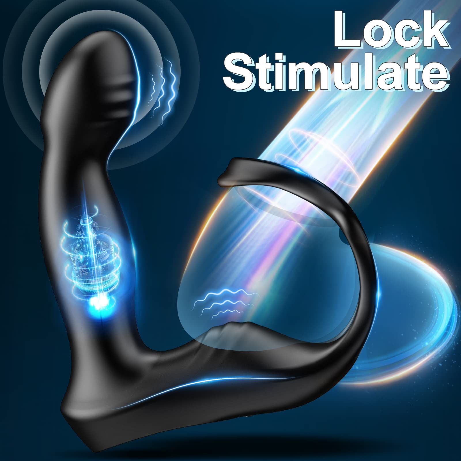 Juguetes sexuales para adultos para hombres, vibrador anal, masajeador de próstata con anillo para el pollo, aplicación de control remoto para parejas, juguete sexual para parejas, estimulador de ano 3