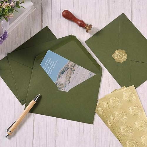 Vista 19 de 100 sobres A7 rosas de 5 x 7 pulgadas para tarjetas de felicitación, cumpleaños, bodas, tarjetas de invitación de baby shower (5.24 x 7.24 pulgadas)