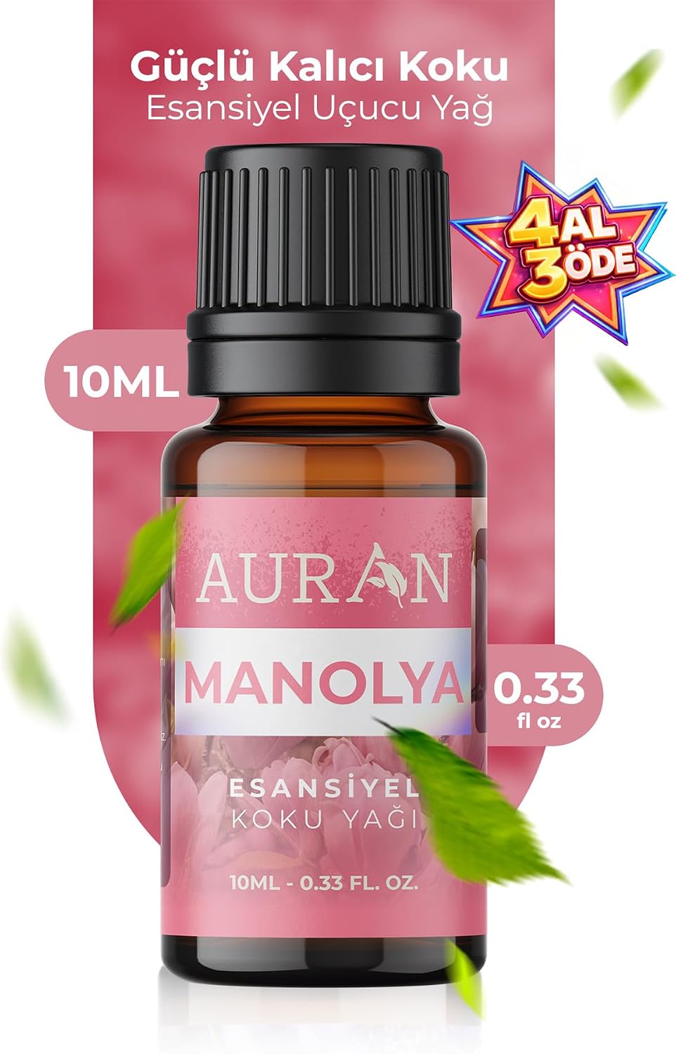 AURAN Manolya Esansiyel Uçucu Koku Yağı Difüzor Esansı Buhurdanlık Yağı Aromaterapi Yağı 10ml