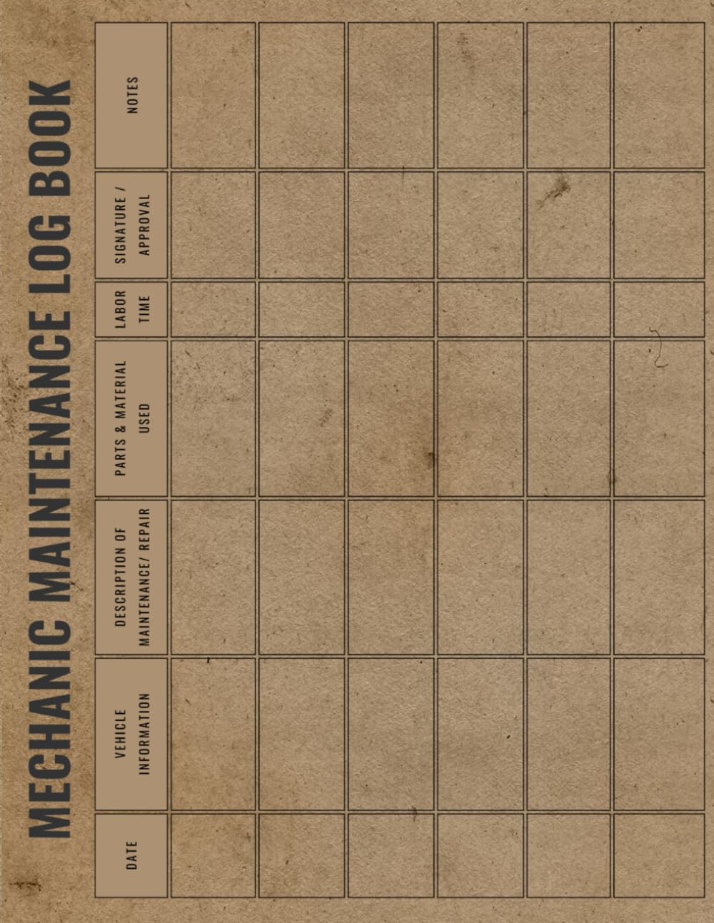 Mechanic Maintenance Log Book: Optimize Your Workshop Efficiency with This Essential Fleet Maintenance Tracker Tailored for Automotive and Equipment Professionals