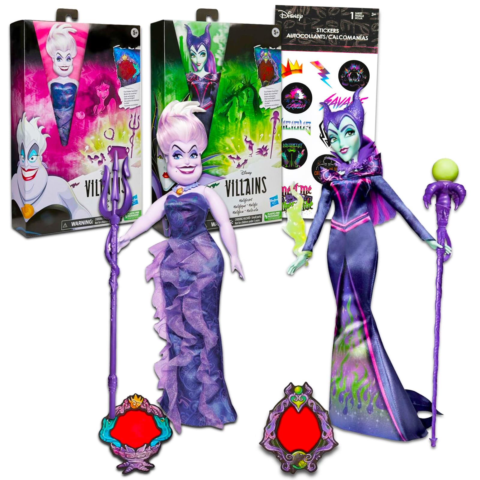 Amazon | Disney Villains ドールセット 女の子用 - ディズニー悪役 