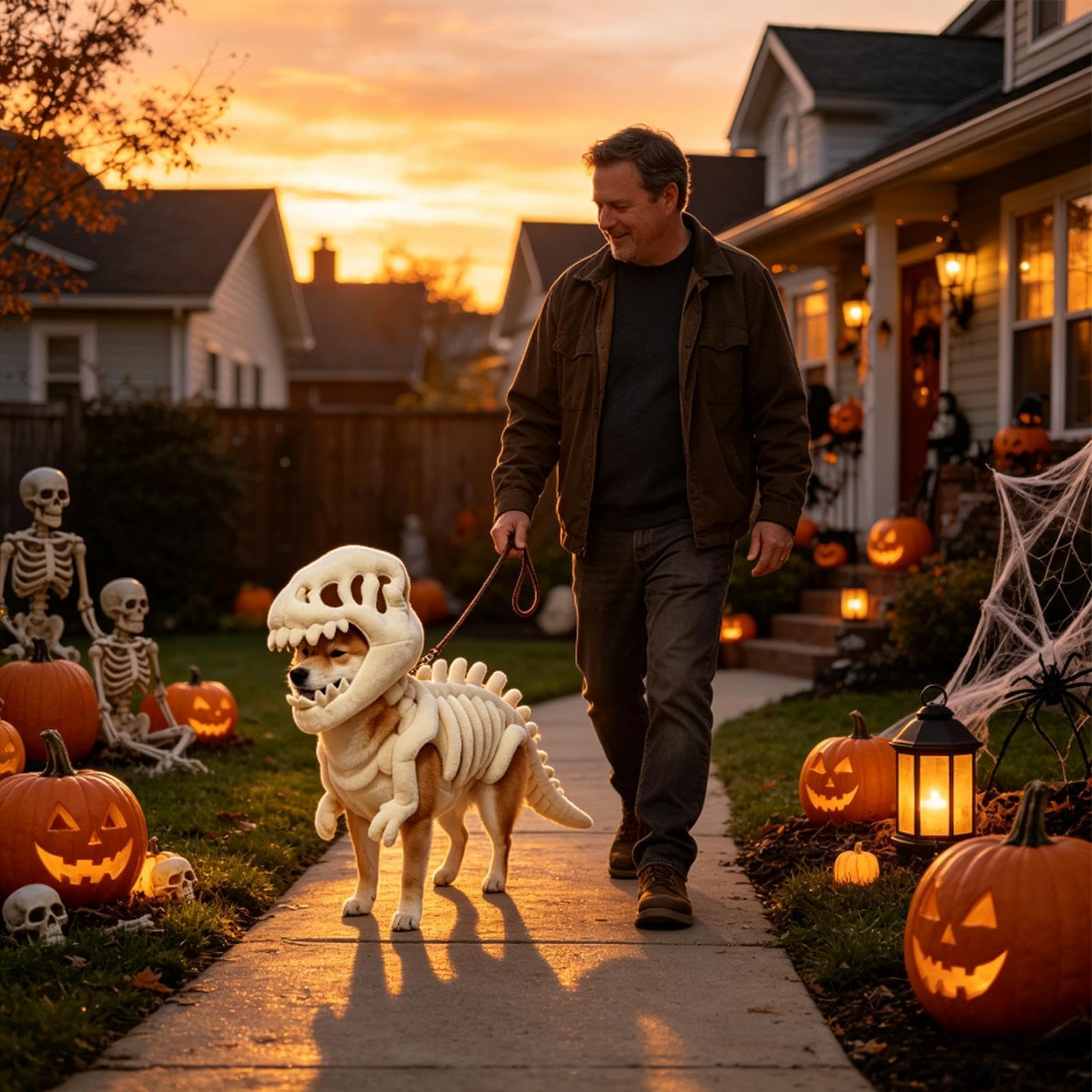 Kostium dinozaura dla psów, Halloween, przebranie na imprezę