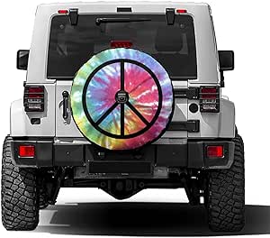American Flag Eagle Spare Tire Cover - Dust Proof 17 Inch For RV, SUV & Trailers