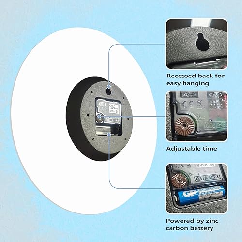 Miniatura 6 de The Geeky Days Reloj de pared silencioso con diseño de ojo pupila visión visión oftalmología reloj de pared silencioso de cuarzo 12 pulgadas todo lo