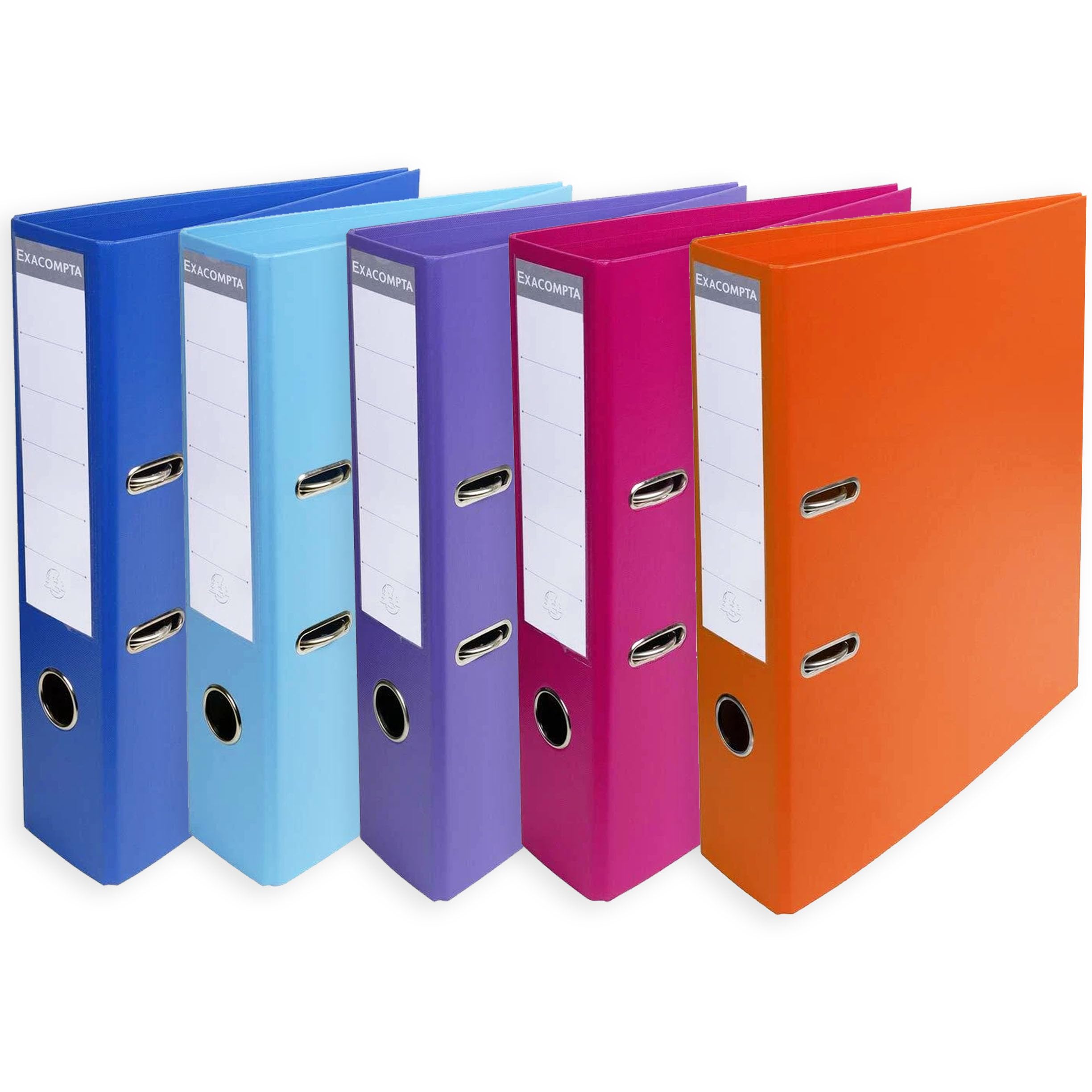 Exacompta A4 Prem'Touch PVC Lever Arch File - 2 Rings, 320 x 290mm, 70mm Spine, 75mm Rings, FSC-Certified (5, Berry Tones)