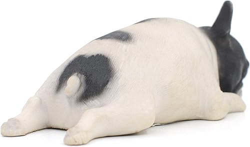 Miniatura 4 de Comfy Hour Doggyland Collection, Miniature Dog Collectibles 6” Lying Sleeping French Bulldog Figurine, Realistic Lifelike Animal Statue Home