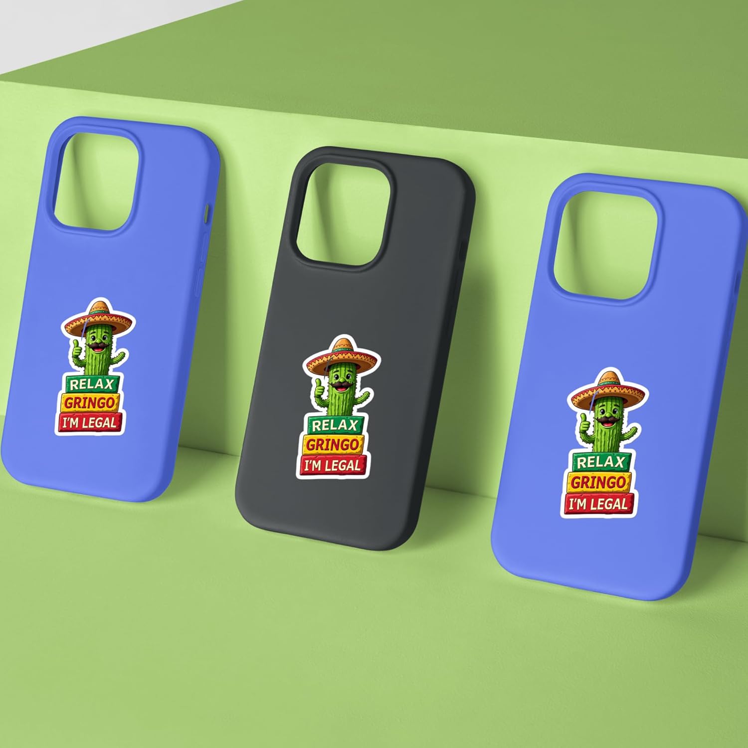 Condition photo showing New/Like New for Relax Gringo I’m Legal Sticker – Waterproof Vinyl Sticker for Water Bottles, Laptops, Phone Cases & Cars (3PCS, 3")