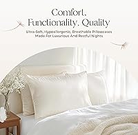 Vista 9 de Protector de almohada de algodón orgánico, tamaño estándar, 100% algodón, certificado GOTS, funda protectora con cremallera, hipoalergénica, lavable