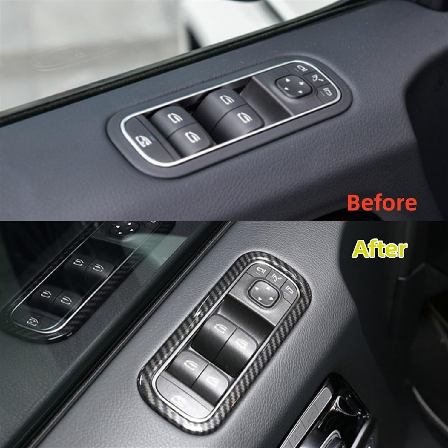 Left Drive Interior Window Lift Button Trim for G Class 2019-2022 (Color:1)