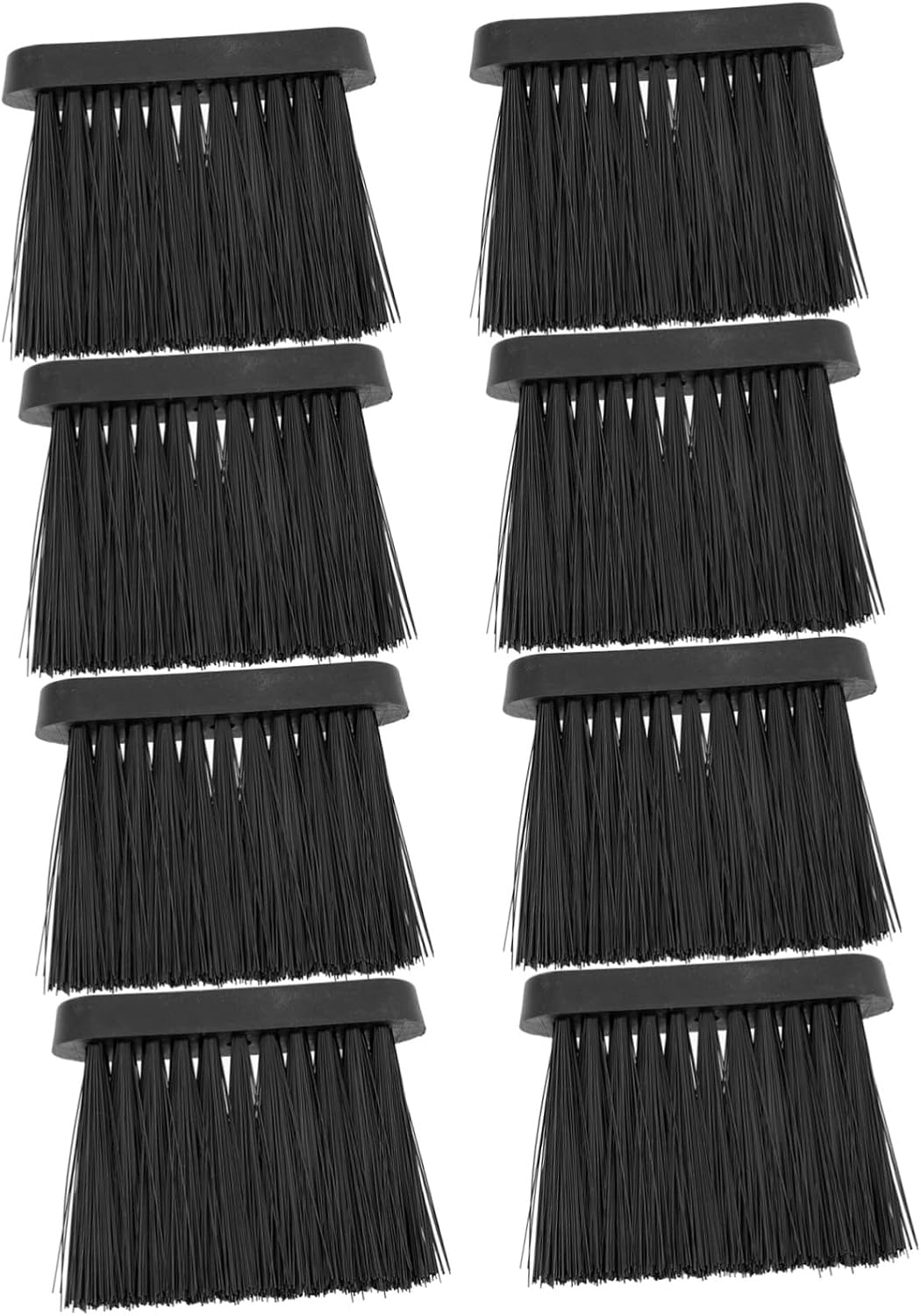 8pcs Fireplace Ash Brush Replacement Heads Black Bristle Fireplace Sweep Brush Kit for Wood Stove and Chimney Cleaning for Hearth Maintenance