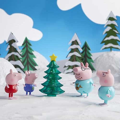 Miniatura 4 de Peppa Pig Peppa's - Calendario de Adviento para niños, contiene 24 juguetes sorpresa, 4 figuras familiares navideñas; a partir de 3 años