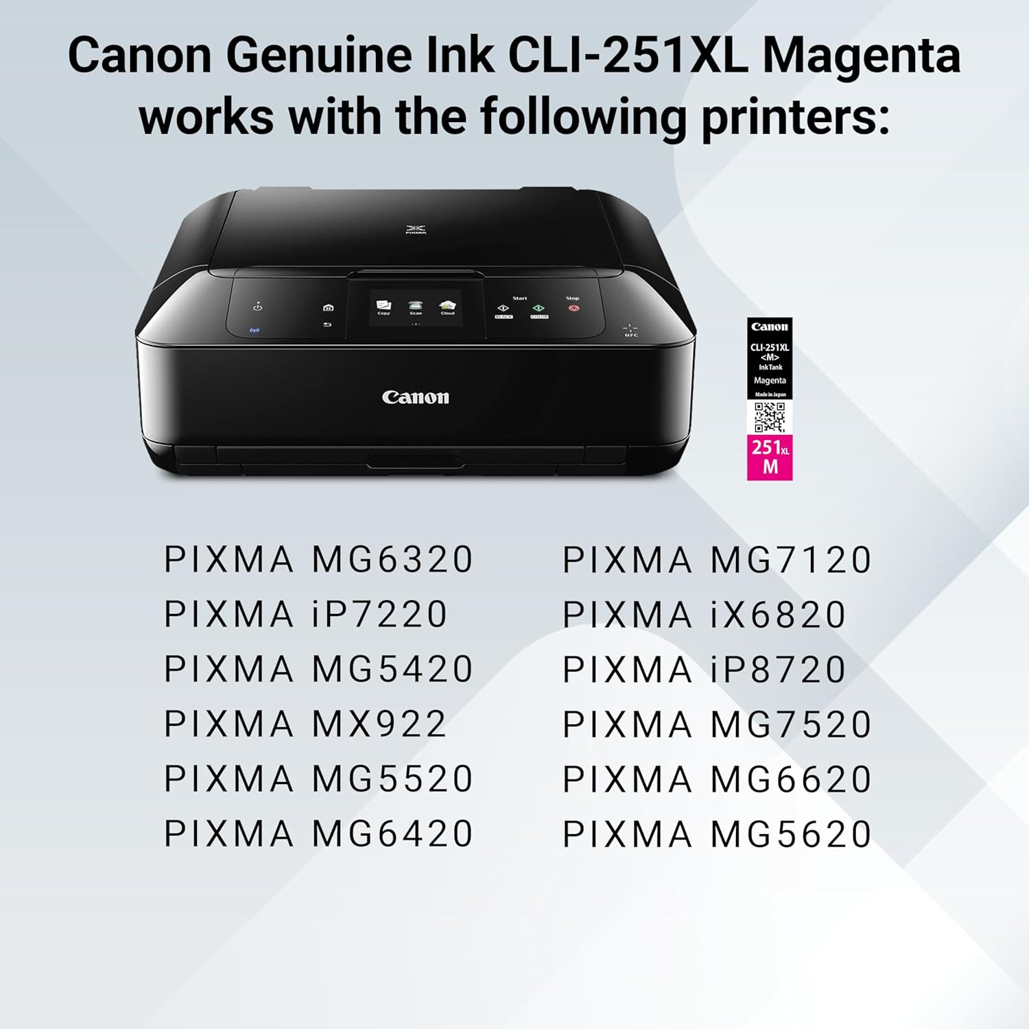 Canon CLI-251XL Magenta Ink Tank Compatible to printer MG6320 , IP7220 & MG5420, MX922, MG5520, MG6420, MG7120, iX6820, iP8720, MG7520, MG6620, MG5620