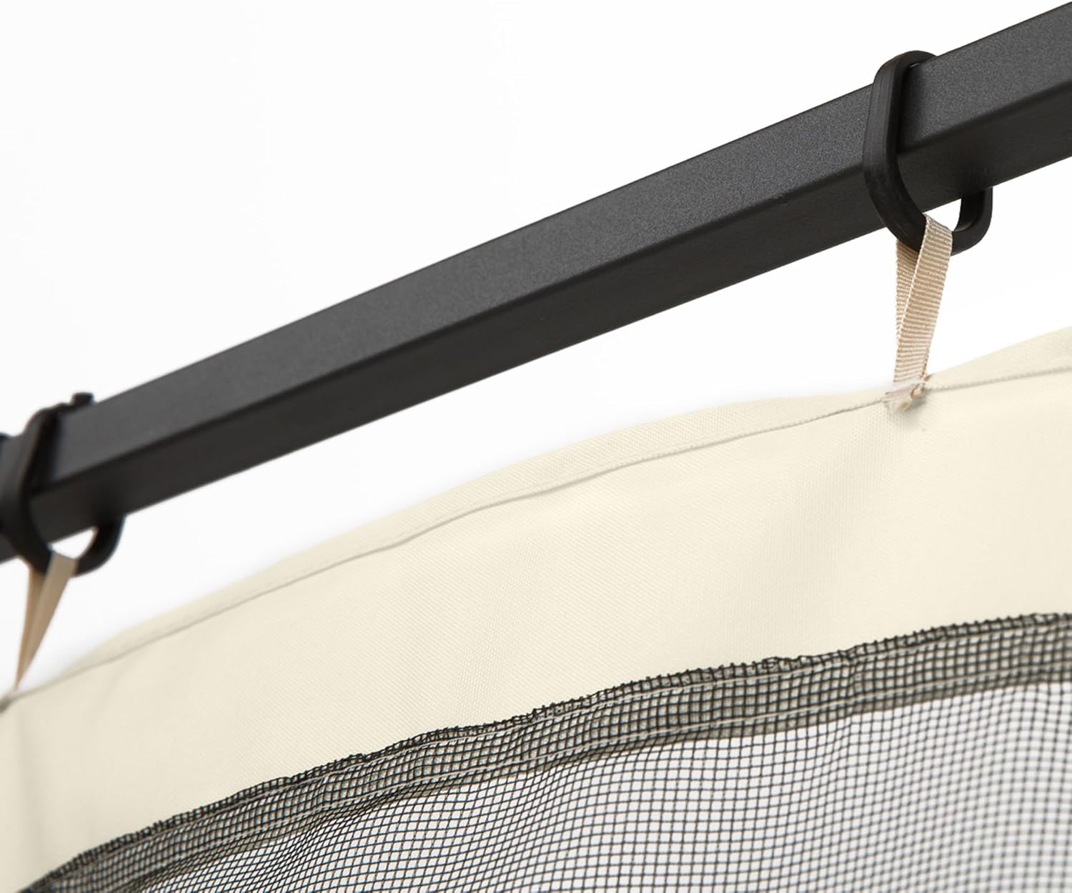 Outsunny 10' x 13' Universal Replacement Mesh Sidewall Netting for Patio Gazebos and Canopy Tents with Zippers, (Sidewall Only) Beige, Black