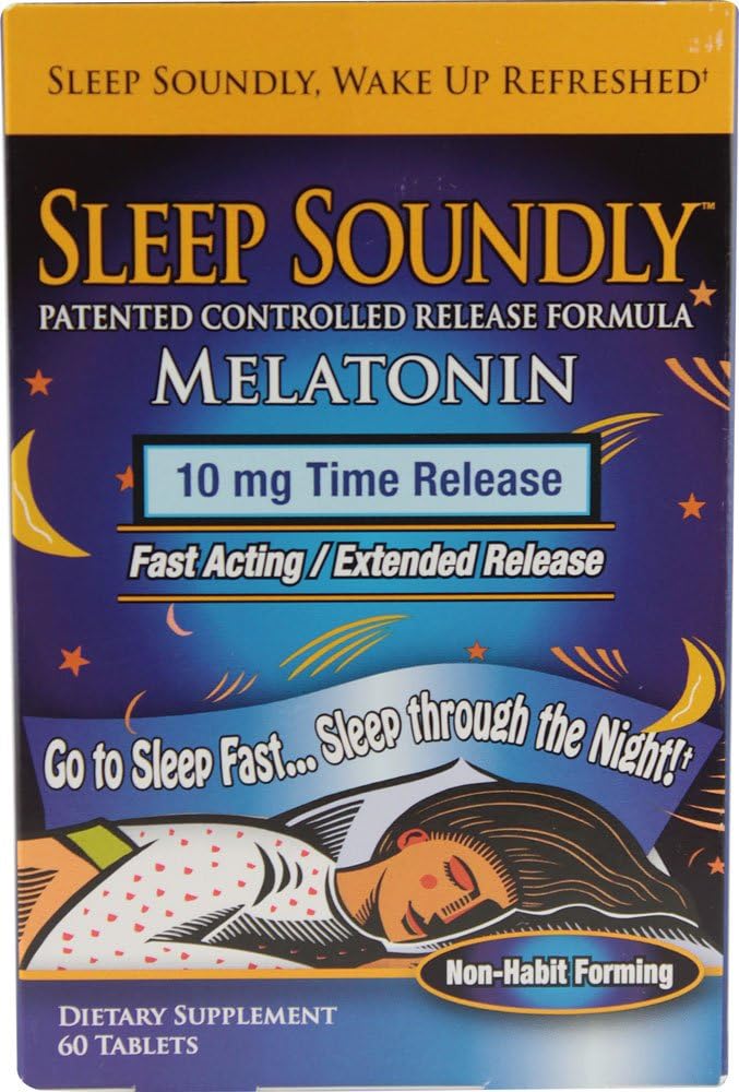 Windmill Health Products Sleep Soundly Melatonin, 10 Mg, 60 Tablets (Pack of 3)