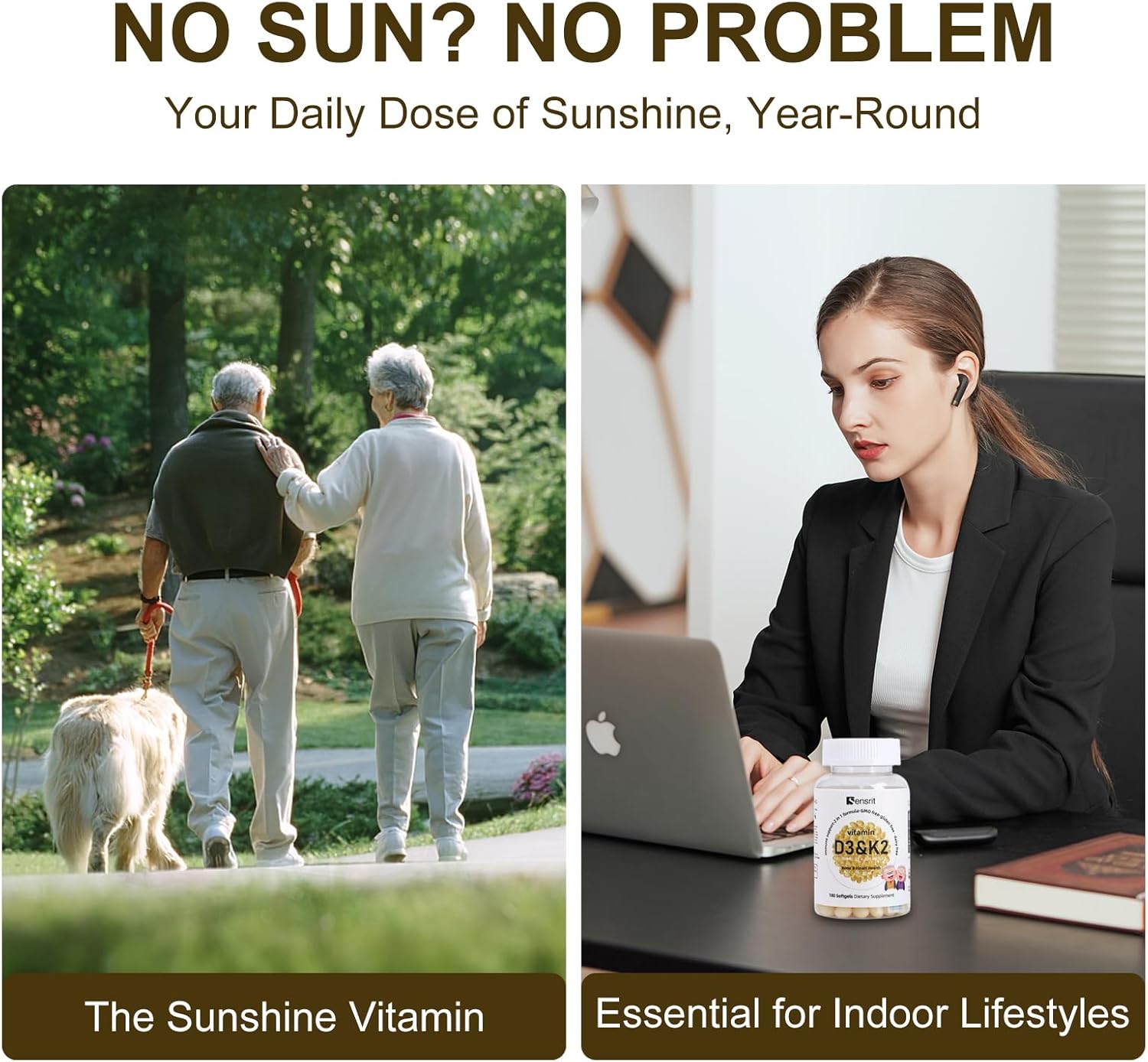 Vitamin D3 5000 IU with K2 MK-7 Supplement | 180 Softgels | Promotes Bone & Heart Health | Enhanced Calcium Absorption | Supports Immune System & Cardiovascular Function | Non-GMO, Gluten Free - Image 5