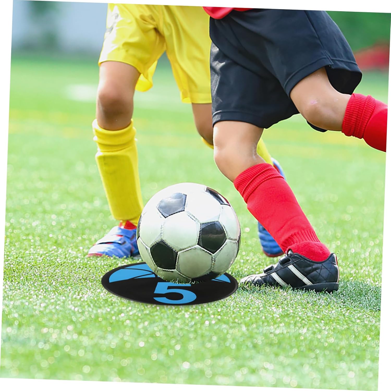10pcs TPE Soccer Training Markers Multi-Color Marking Signs for Football Basketball and Sports Training Activities