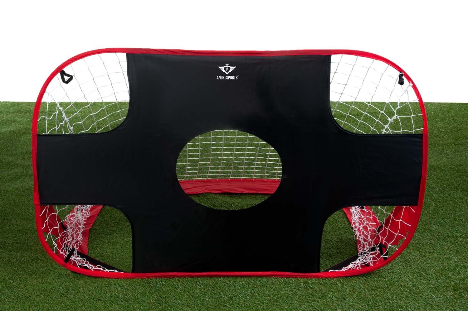 Engelhart - 725015 bramka do piłki nożnej Pop Up z tarczą, 120 x 81 x 73 cm