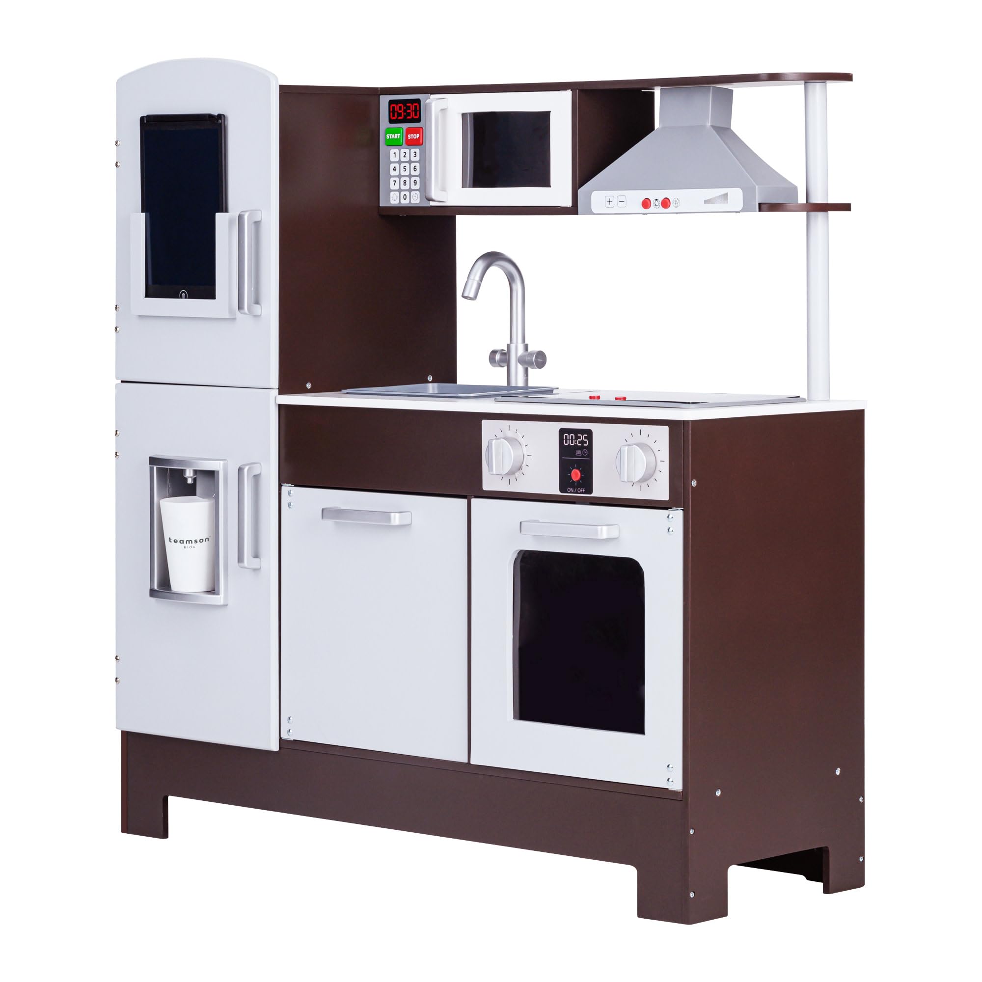 Teamson Kids Munich Cucina per Bambini in Legno e scrittoio con Le batterie Grigio TD-13411A