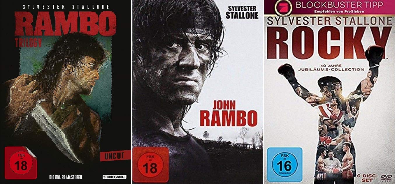 Rambo 1-4 + Rocky 1-6 revivez les émotions fortes du cinéma de Stallone