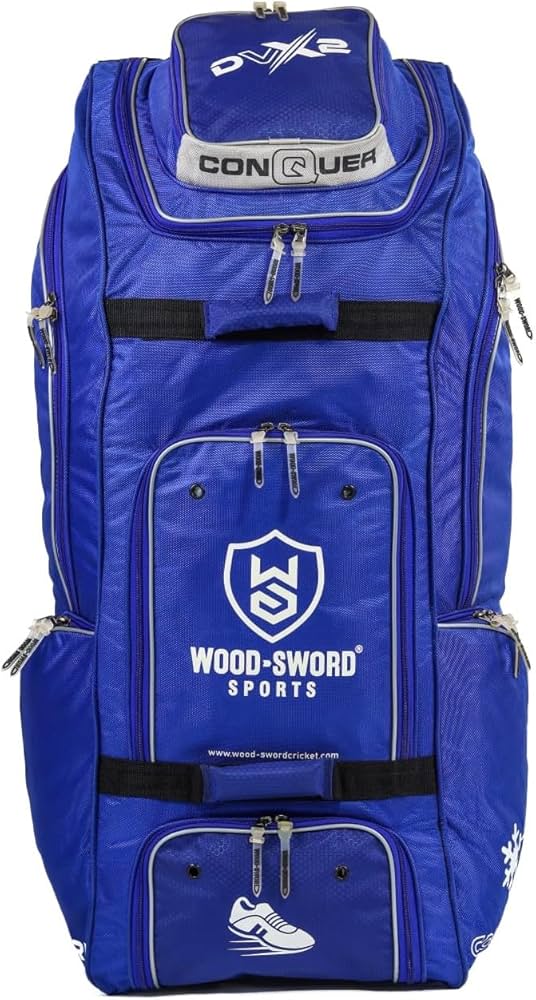 SWORD キャディバッグ Buy WOOD-SWORD DVX2 (1.0) Cricket Duffle Wheelie Kit Bag (Blue