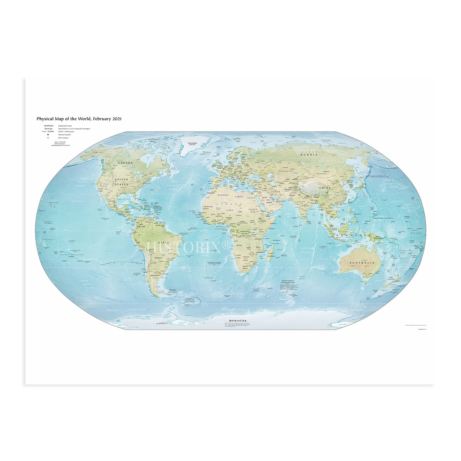 Amazon.co.jp: HISTORIX 2021 世界地図ポスター - 18x24インチ 世界