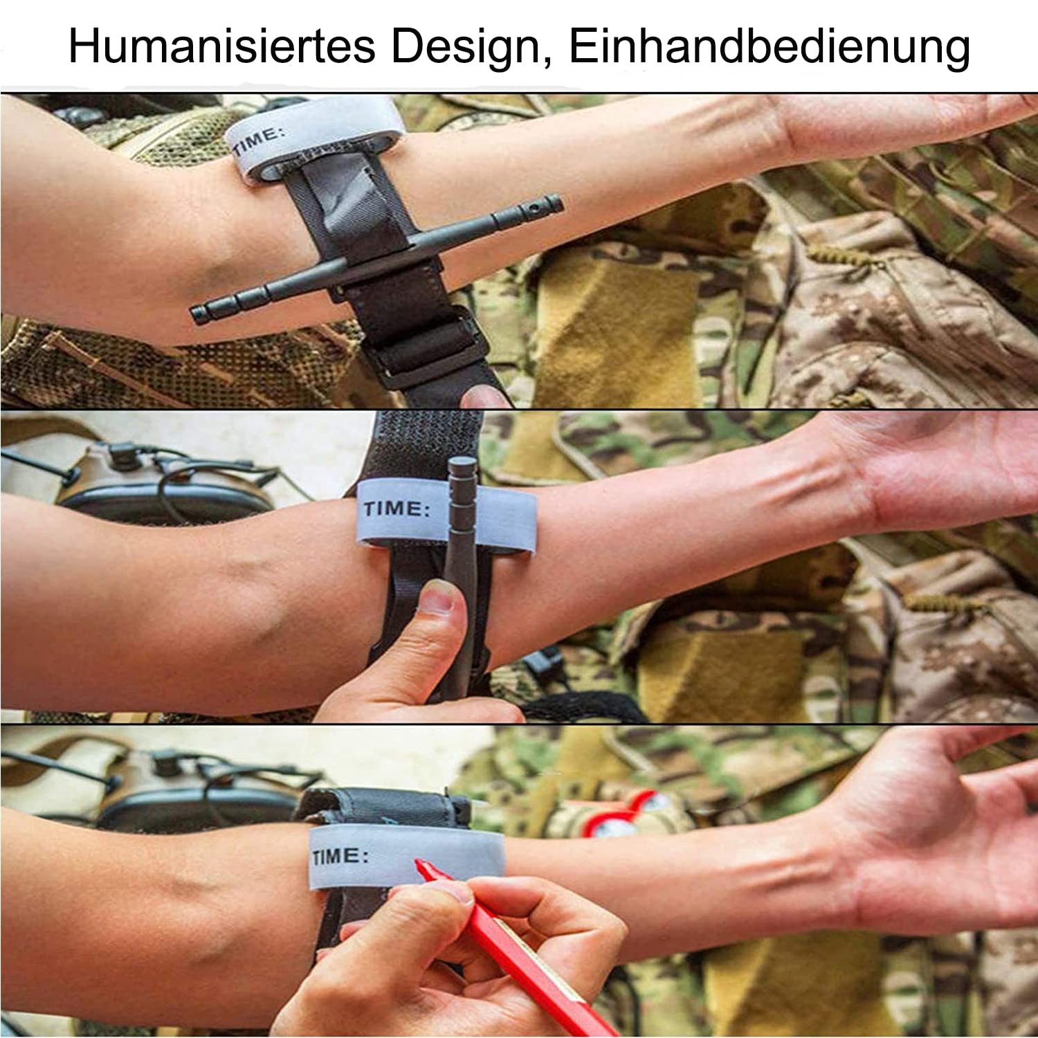 Lot De 3 Tourniquets De Survie Élastiques - Corde D'Urgence Pour Extérieur