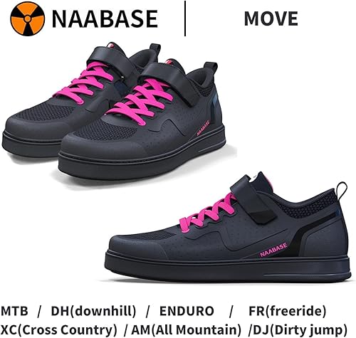 Miniatura 5 de Zapatos de ciclismo de montaña MTB para hombre y mujer, para pedales planos, perfectos para montar en bicicleta de montaña DH enduro Cross Trail