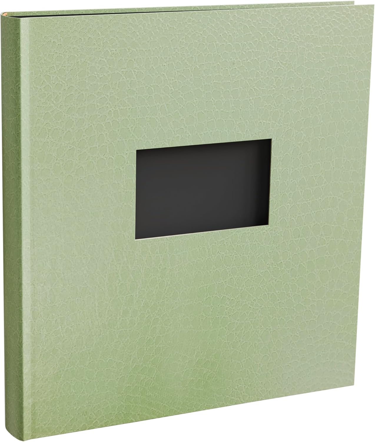 Exacompta - Ref 16009E - Prestige Book Photo Album - 60 Black Pages - Crystal Interleaves - 300 Photos - 29 x 32 cm - Coated Paper Cover - Crocodile Grain Green