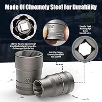 Vista 2 de Kit extractor de pernos mejorado, juego de dados extractores de pernos pelados de 32 piezas, removedor de pernos redondeados, extractor de tuercas