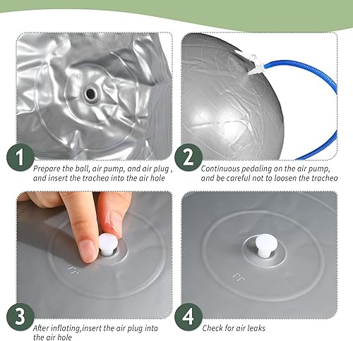 Miniatura 3 de Hungdao Paquete de 6 pelotas de ejercicio inflables a granel para embarazo y entrenamiento, pelota de pilates de 22 pulgadas para yoga,