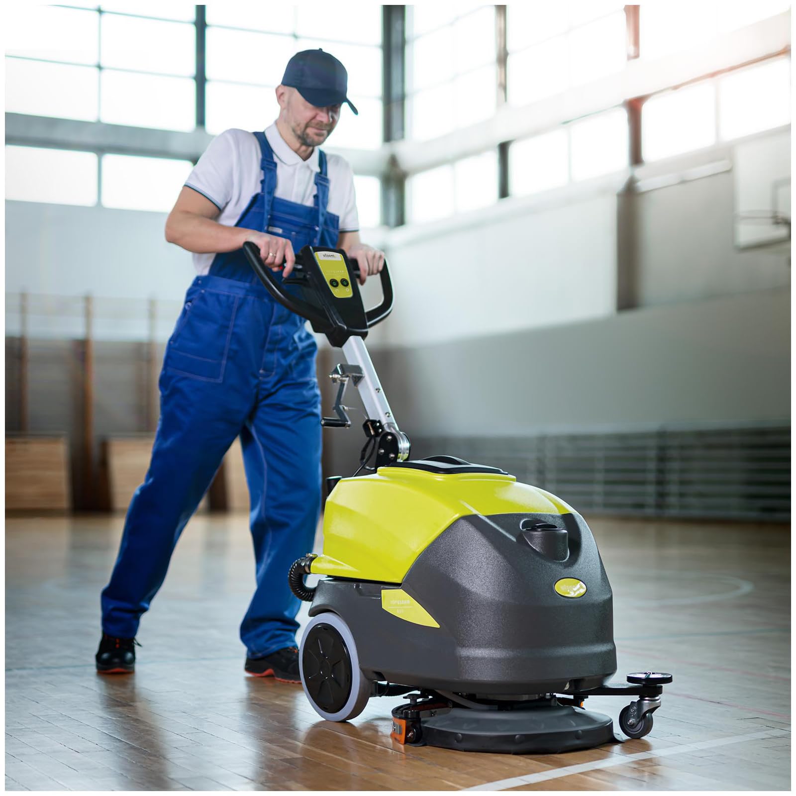 TOPCLEAN Fregadora Aspiradora Industrial 1000 1.000W Cepillo Ø45,5cm 1.450m2/h