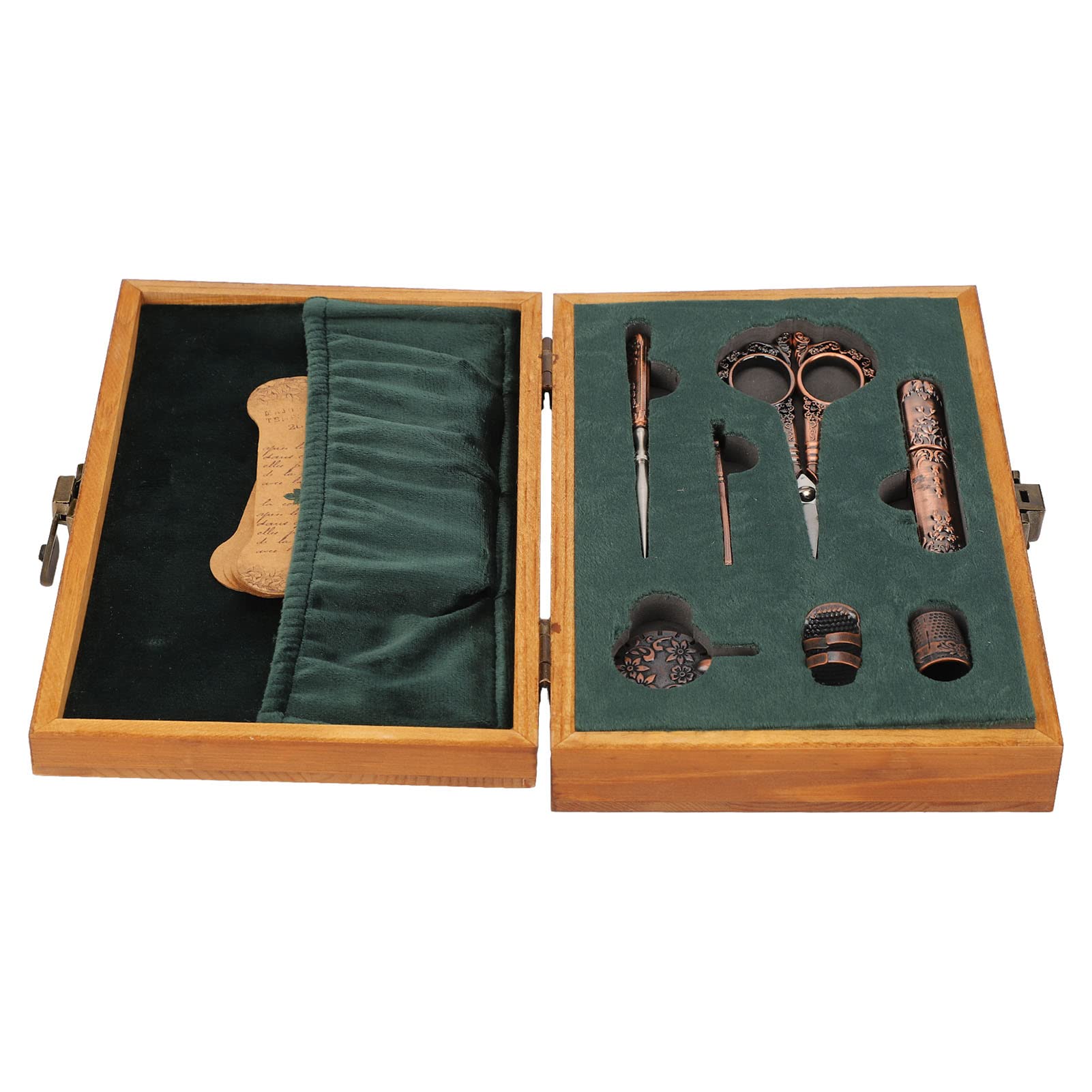 Vintage-Stickscheren-Set, Nähschere aus Edelstahl mit Holzgriff Zum Nähen, Sticken, Stricken, Basteln, Geschenk für Mütter, Großmütter (Bronze)