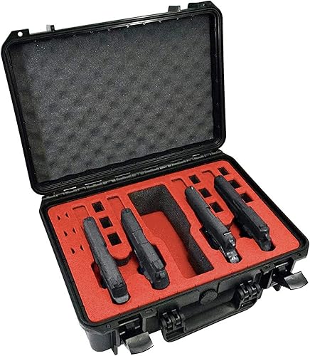 Vista 10 de Estuche para pistola Doro para 4 pistolas 12 con inserto de espuma MyCaseBuilder personalizado, impermeable, resistente, armas de fuego tácticas