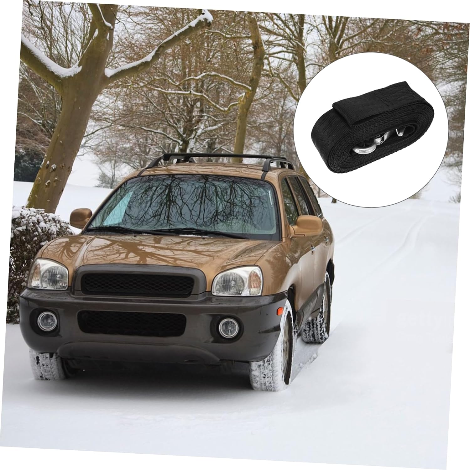 Cabilock Manual Polyester Winch Strap with Hook Emergency Safety Rope for Boat Trailer and Marine Use Heavy-Duty Pulling Belt
