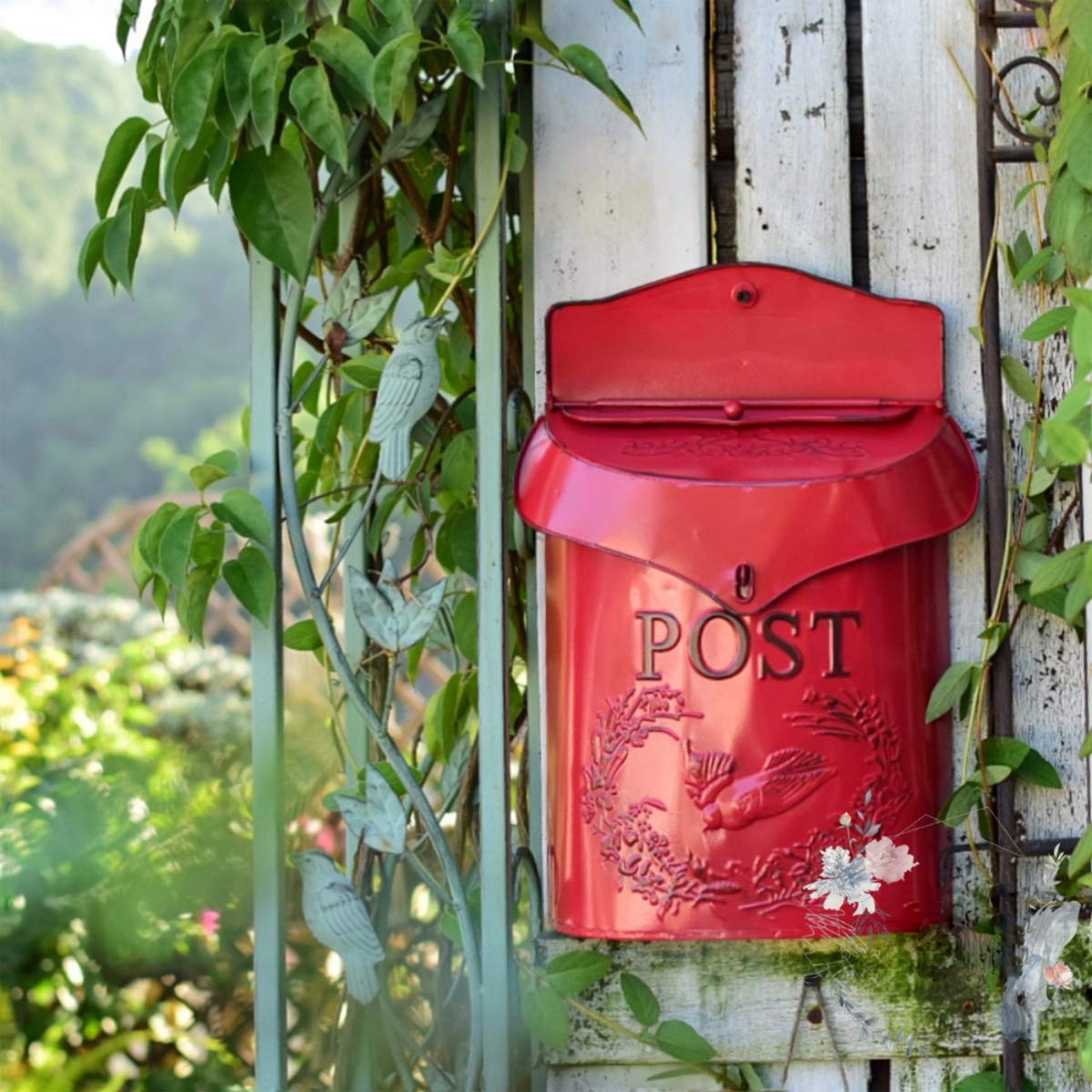 Boîte Aux Lettres Ancienne En Fer Rouge - Déco Extérieure Jardin - Neuve