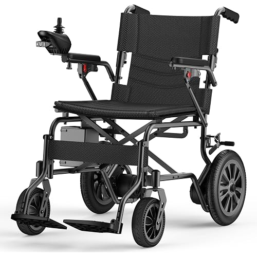 [New Upgrade] Electric Wheelchair for Adults, Foldable Electric Wheelchairs for Seniors, Lightweight Power Wheelchair with 350 lbs Weight Capacity for Travel Home Indoor&Outdoor