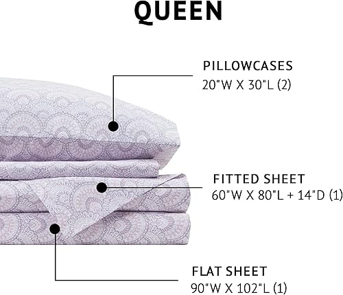 Vista 379 de Comfort Spaces - Sábanas con fundas de almohada Gris diamante