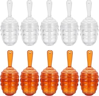 أنبوب ملمع شفاه شفاف فارغ لطيف بتصميم هوني كومب لتعبئة أحمر الشفاه ومرطب الشفاه قابل لإعادة التعبئة - 10 قطع، من فوميز.، أكريلونيتريل بوتادين ستايرين