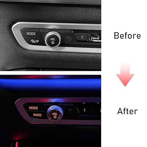 Miniatura 3 de Jaronx Compatible con la cubierta de botón de volumen de cristal BMW, repuesto de botón de volumen de cristal compatible con BMW 3 4 8 X5 X6 X7