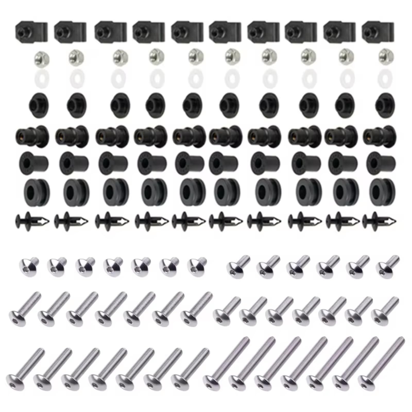 Kit Completo Bulloni Compatibile Con CBR1100XX Per Super Per Blackbird 1996-2008 Moto In Acciaio Completo Carrozzeria Carenatura Per Kit Di Bulloni Viti Clip