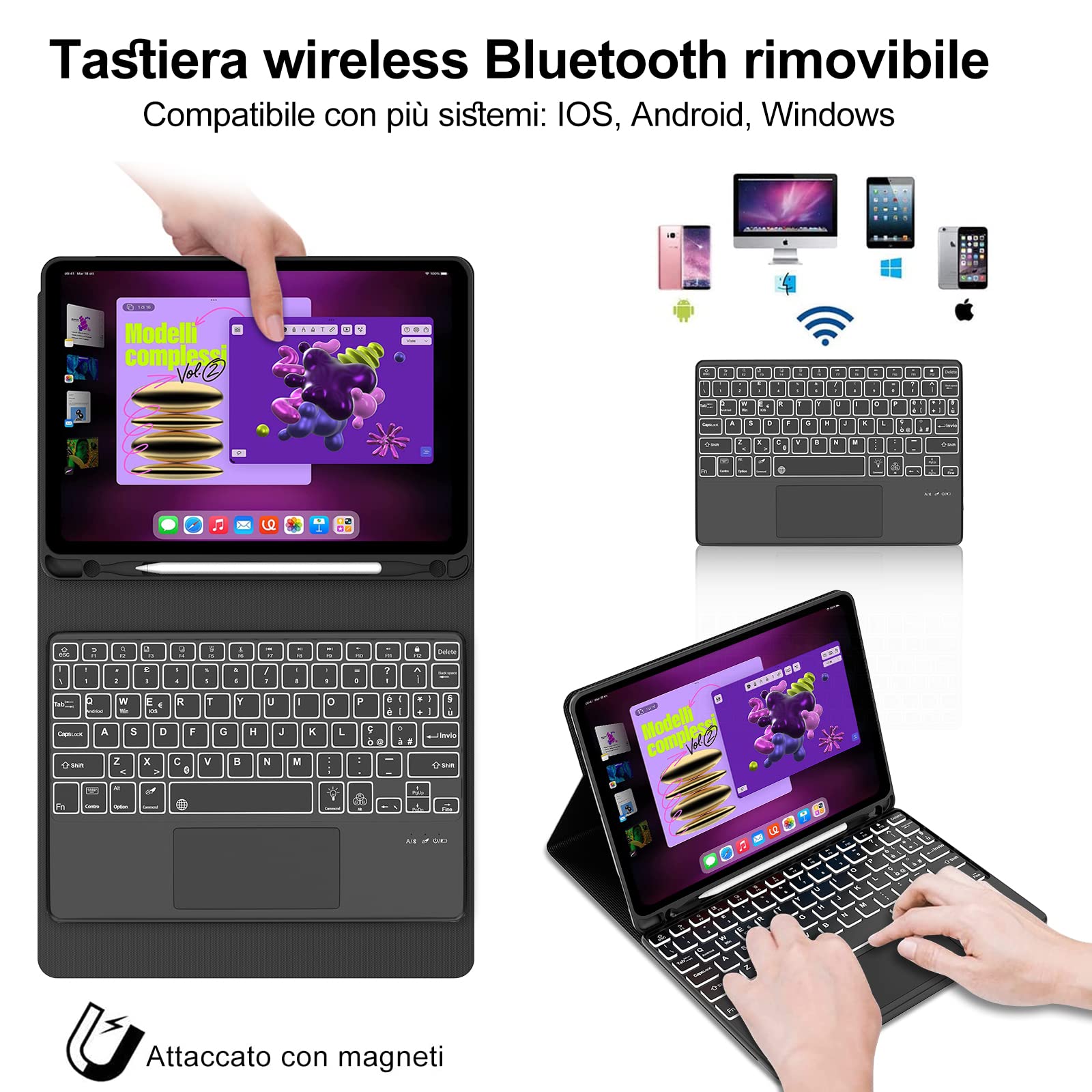 Custodia Con Tastiera Folio Touch Per IPad Air Da 11 Pollici (M2 - Foto 6