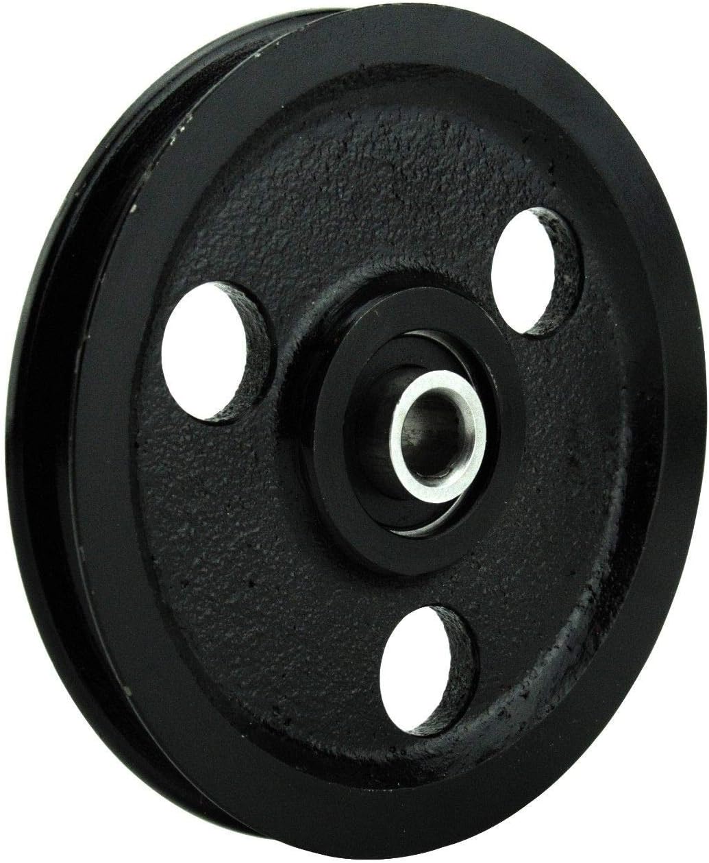 Seleq Black Cast Iron Sheave for Garage Door Pulley 4" Dia