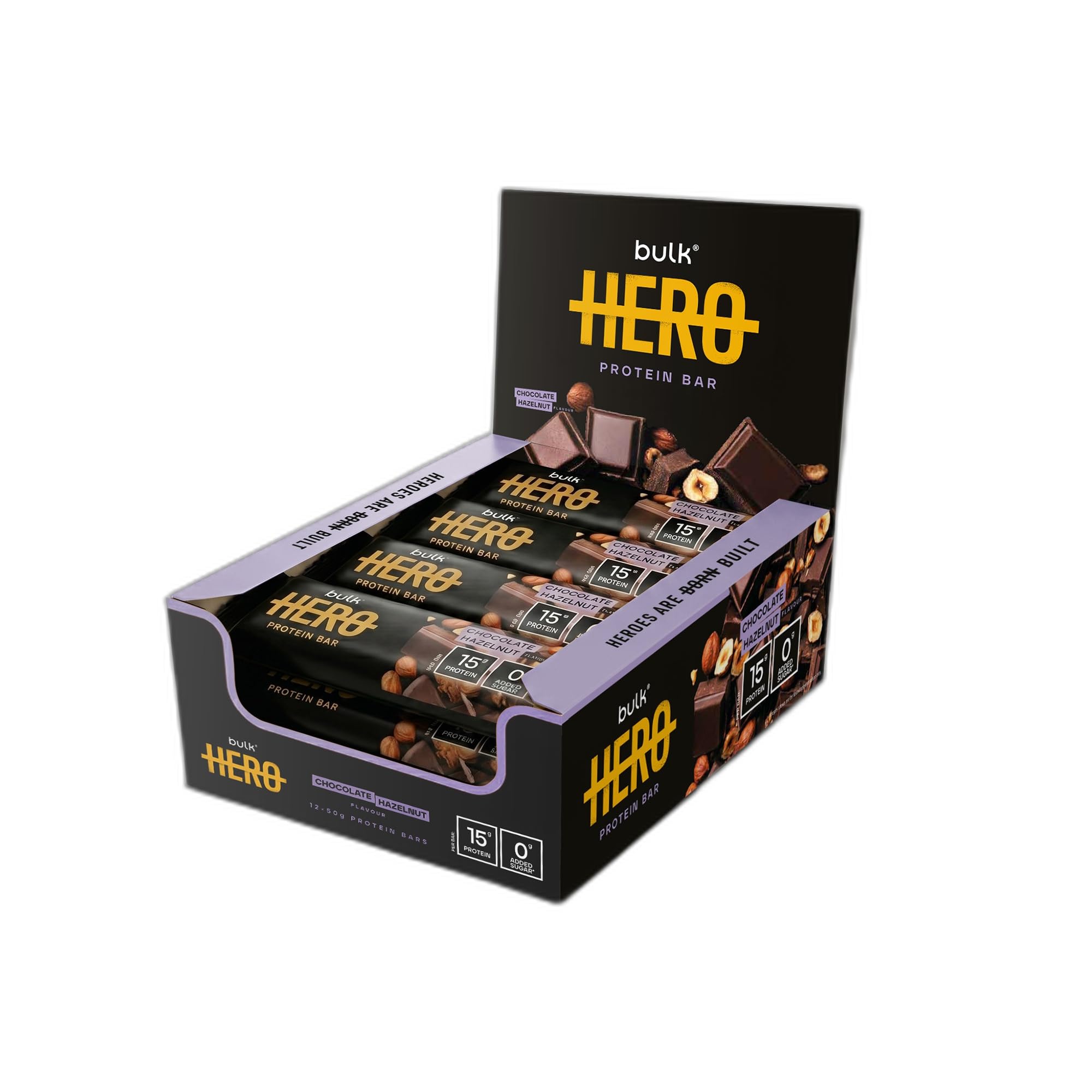 Hero Protein Bar, Schokolade Haselnuss, 12 Riegel