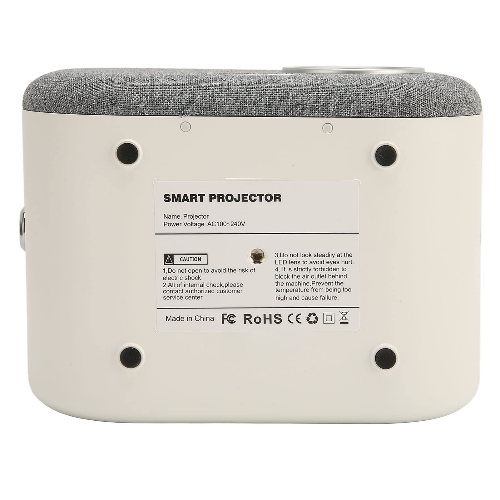 Proyector WiFi 5G/2.4G, 1920X1080P Full HD LED 300 ANSI LM 8000 Lux 4K Smart Home Movie Projector con Mandos A Distancia, Dos Altavoces Duales de 5 W para USB HDMI para Windows 100 A 240 V(UE)