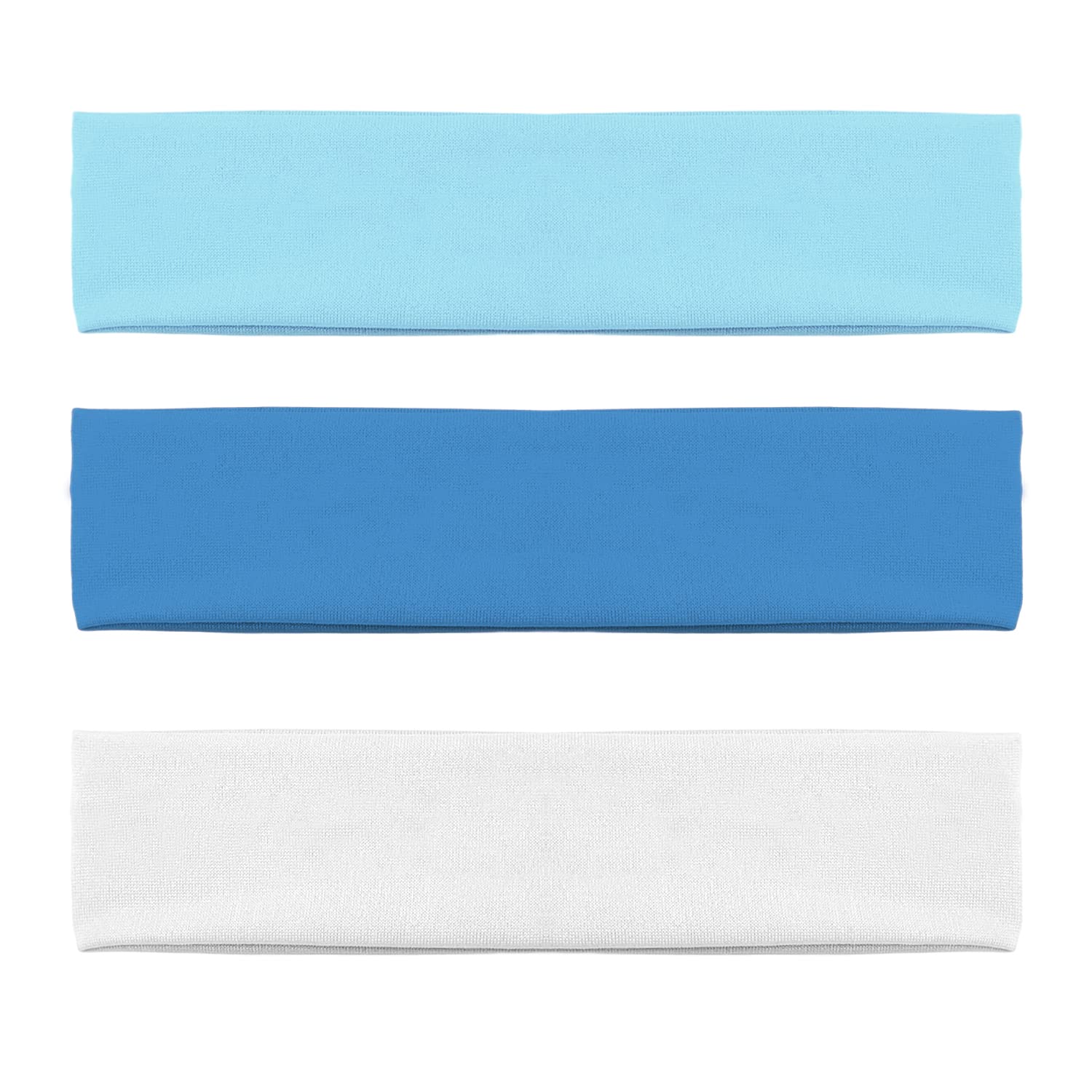 ALLY-MAGIC 3 Fasce Elastiche In Cotone Per Sport, Yoga E Running, Per Donna, 20x5 Cm, Nero