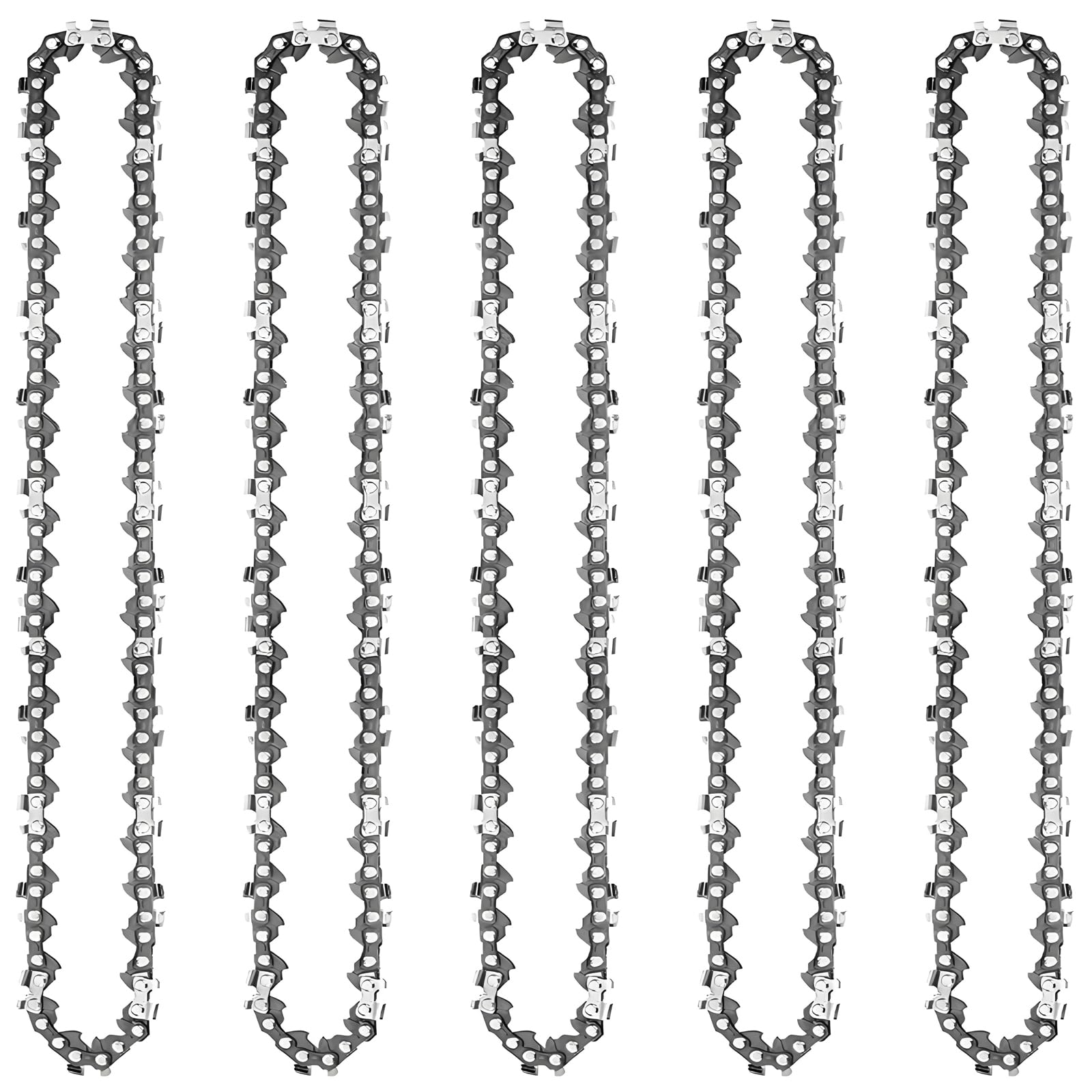 Joycabin 5 Pack 16 Inch Chainsaw Chain 56 Drive Links 1,3 mm 3/8" LP Replacement Saw Chain for Electric Cordless Chainsaws – Garden Tree Cutting Woodworking